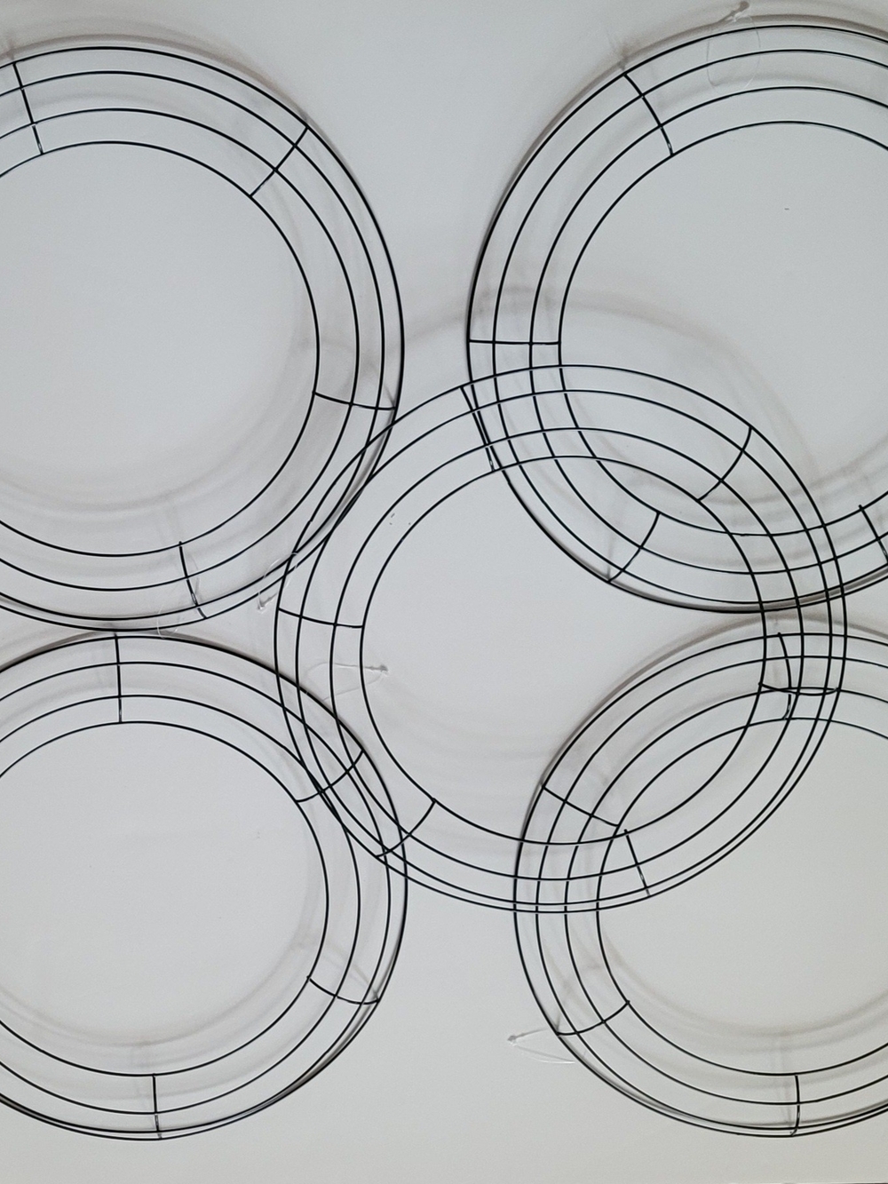 Wire Wreath Frames - Set of 5  Metal Rings